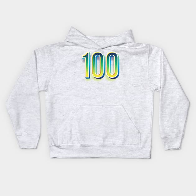 Float 100 blue green Kids Hoodie by MplusC